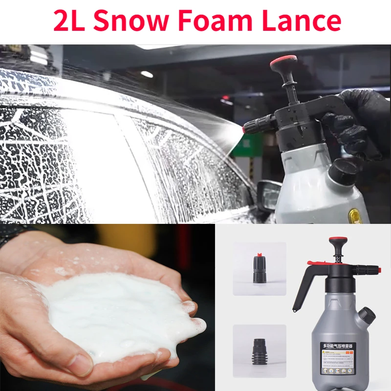 

2L Car High Pressure Cleaner Snow Foam sprayer Water Gun Fine Foam Spray Pneumatic Spray Bottle Car Washing Tool Pressure Washer