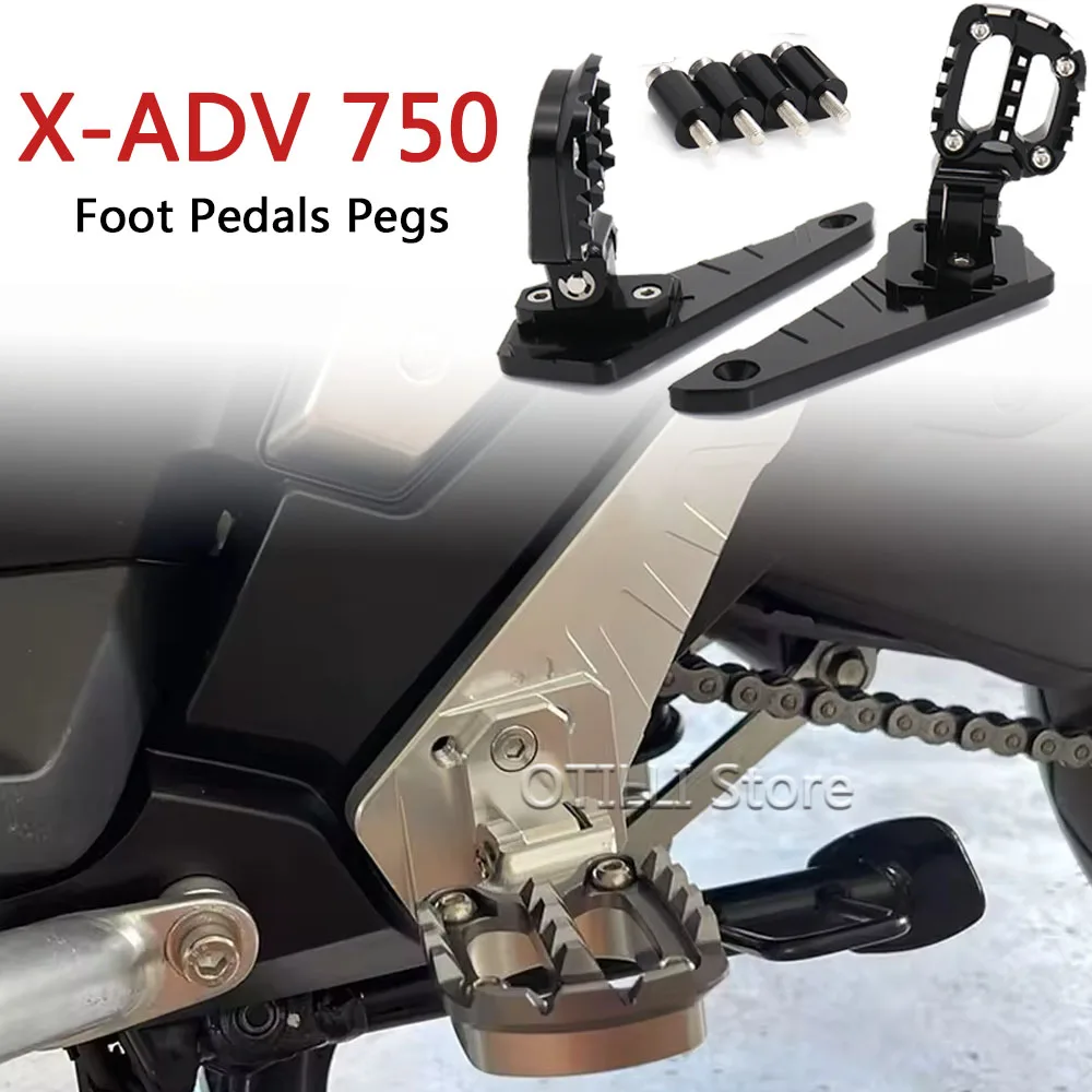 

For Honda X-ADV XADV 750 2021 2022 2023 2024 2025 X-ADV750 XADV750 Rear Pedal Foot Stand Folding Footrests Passenger Foot Kit