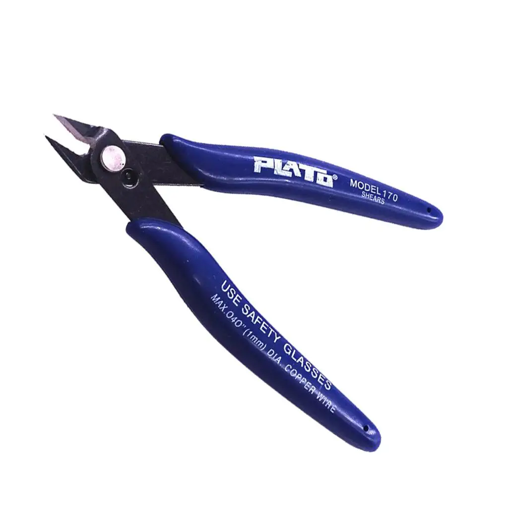 New Model TD-170 Diagonal Wire Pliers Flush Cutter Electronics Hobby- Blue