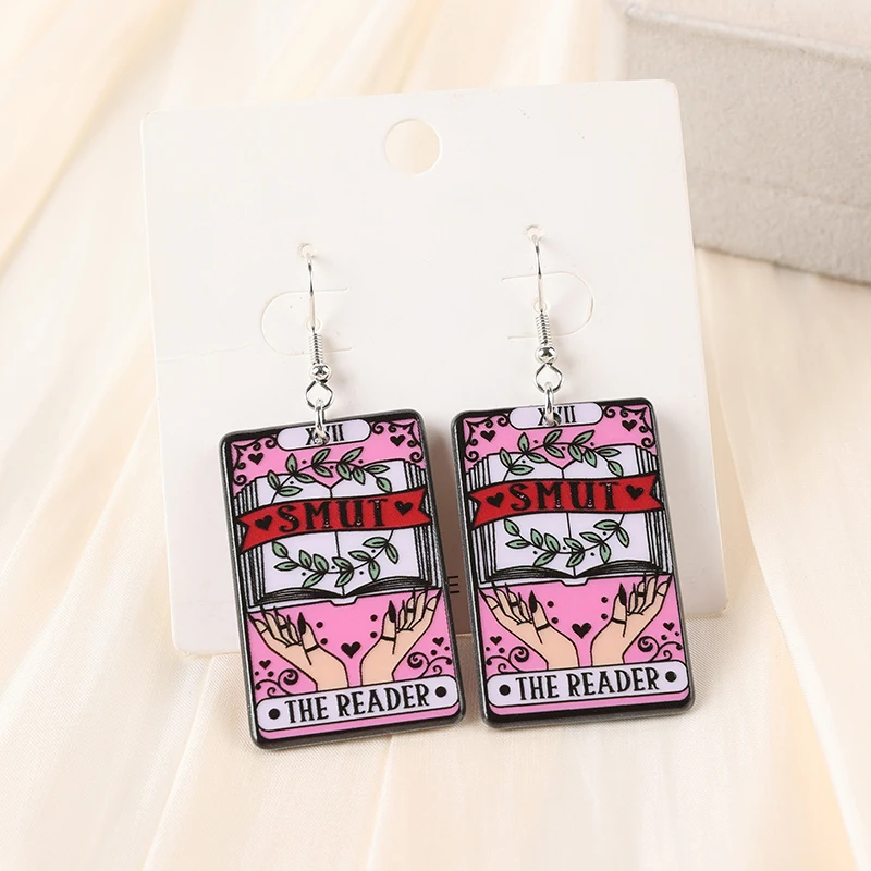 1Pair Reader Tarot Drop Earring  Acrylic Spicy For Woman Girl Holiday Birthday Gift image 5