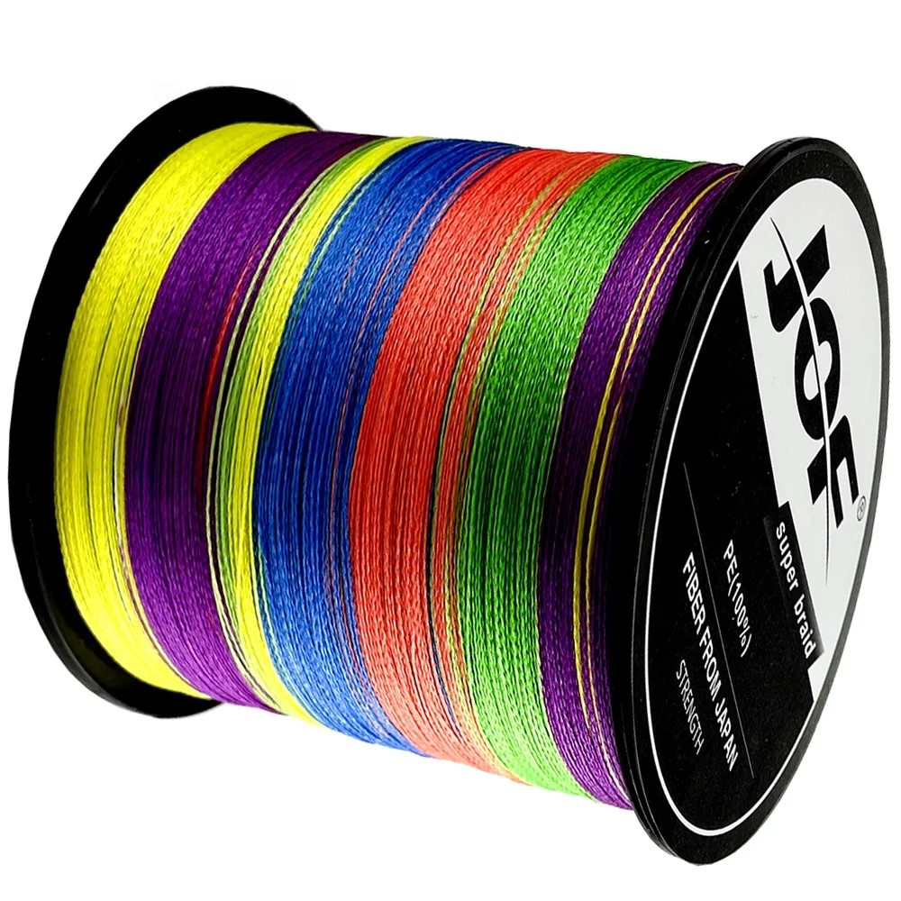 JOF 4/8 Strands Braid Fishing Line 300m 500m Japan PE Braided Wire Multifilament Floating Line for Carp Fishing