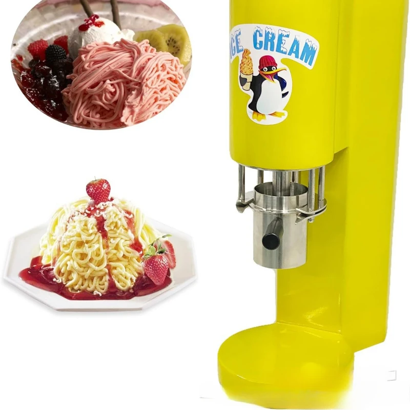 220V/110V Factory Direct Sales Ice Cream Noodle Machine Snack Commercial Stall Ice Cream Shaping Machine