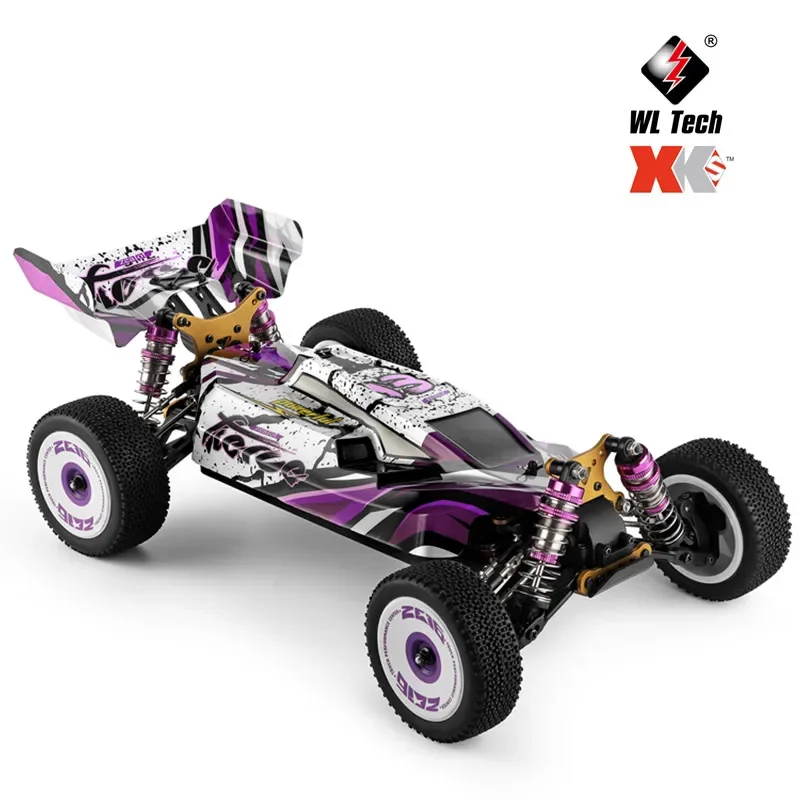 60Km/U 1/12 Speedcar Wltoys 124019 2.4Ghz Rc Auto Off-Road Drift Auto Rtr Vierwielaangedreven Aluminium Chassis Zinklegering Tandwiel