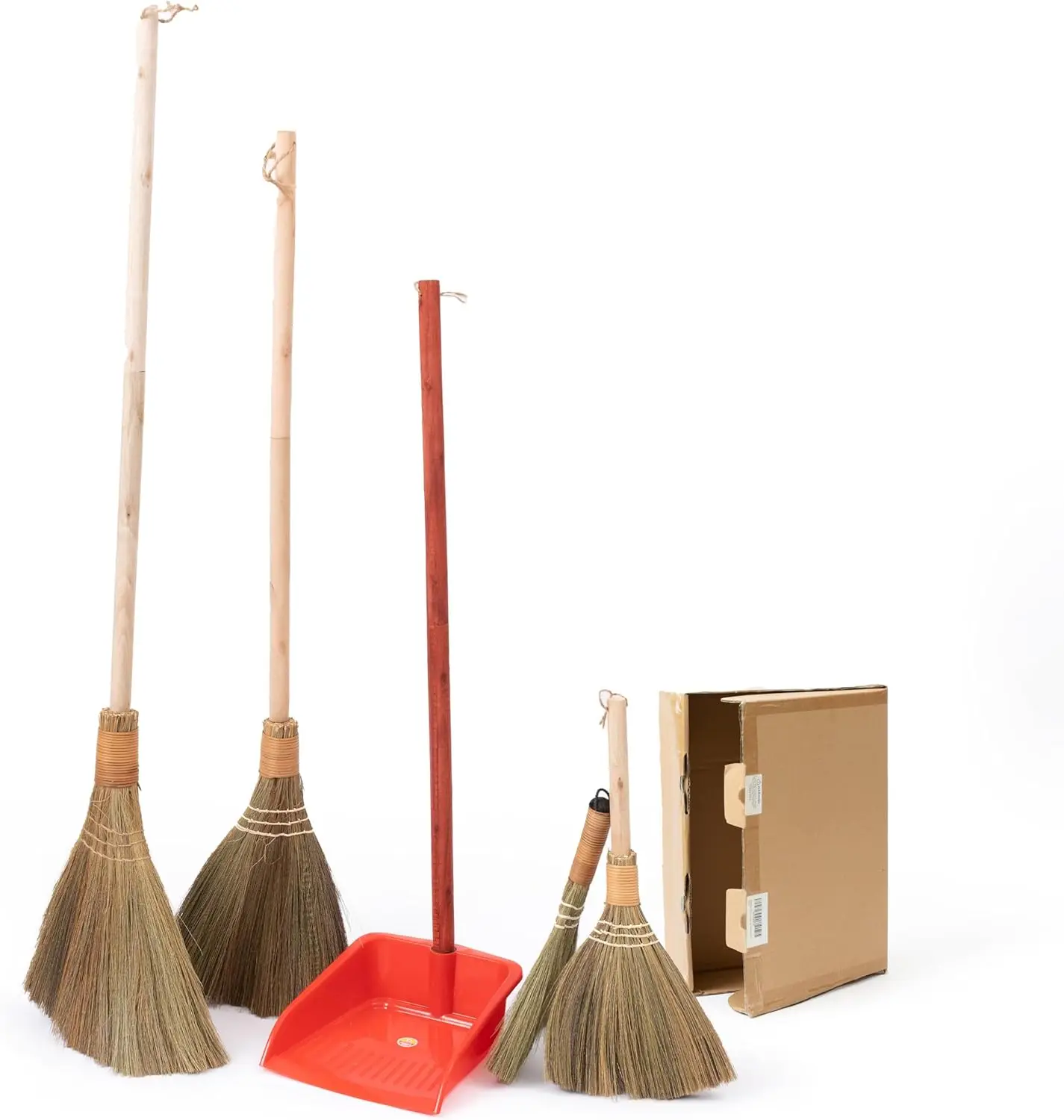 

Набор метлы и совка с длинной ручкой, 44,9 дюйма, для дома, кухни, офиса - Комплект из 4 штук