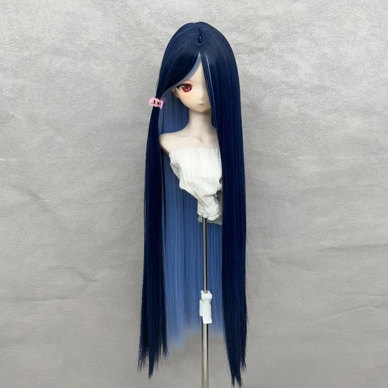 BJD Doll Wig COS Hair Long Bangs Straight Hair Double-tone Color DIY Anime Doll Wig Stylish Wig Cover Accessories Dress Up Toy