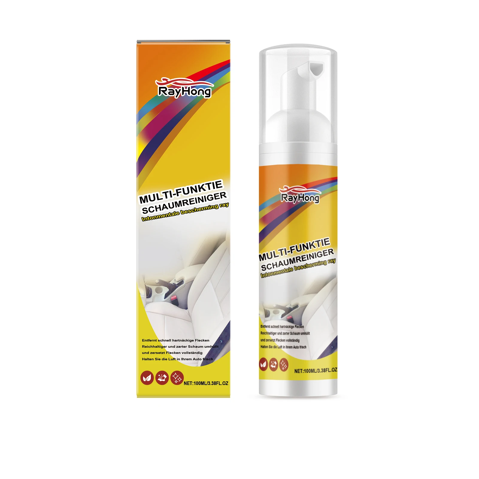 Car Multi-Functional Foam Cleaner Highly Effective Disinfectant Cleaner Car Interior Soft Cushion Seat Renovation Stain Removal
