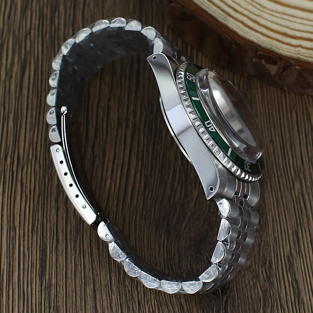 38mm SUB Classic Dive Watch Case NH35 accessories Sapphire For Retro Submariner NH35 NH36 4R36 120Clicks Parts Jubilee Bracelet