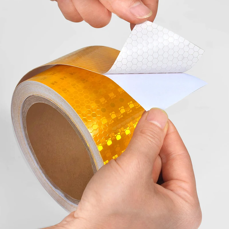 

Желтая светоотражающая лента Roadstar, автомобильная наклейка, предупреждающая лента для украшения мотоцикла и автомобиля