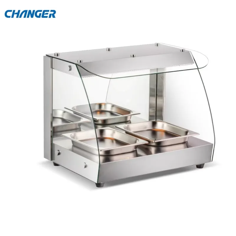 Snack Hot Display Case Countertop Self-service Heated Display Food Warmer Equipment