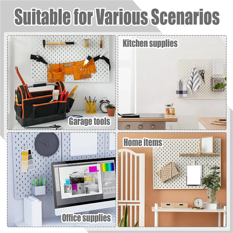 Crochets de planche à chevilles ABWR-24Pcs, accessoires de planche à chevilles, ensemble de crochets de planche à chevilles longues, outil de rangement en métal, outil de bureau à domicile étanche