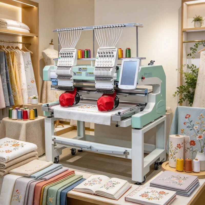 High Precision Automatic Single Head Computerized Embroidery Machine 12 Needle Embroidery Machine 1200 RPM