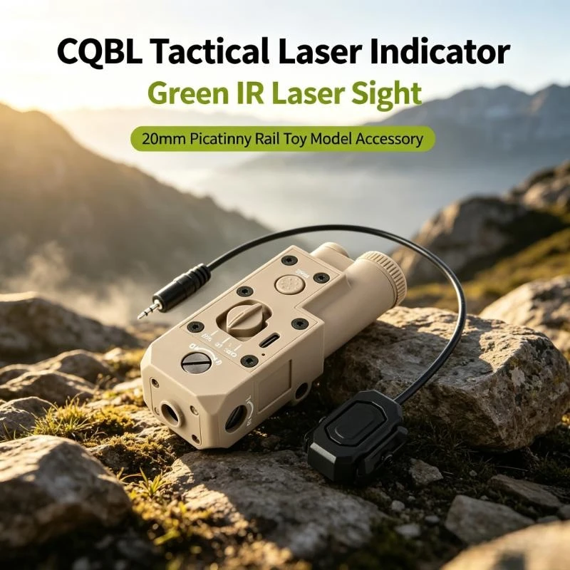 CQBL Nylon Laser Indicator Green IR Tactical Sight Type‑C Rechargeable 20mm Picatinny Rail Toy Model Accessory