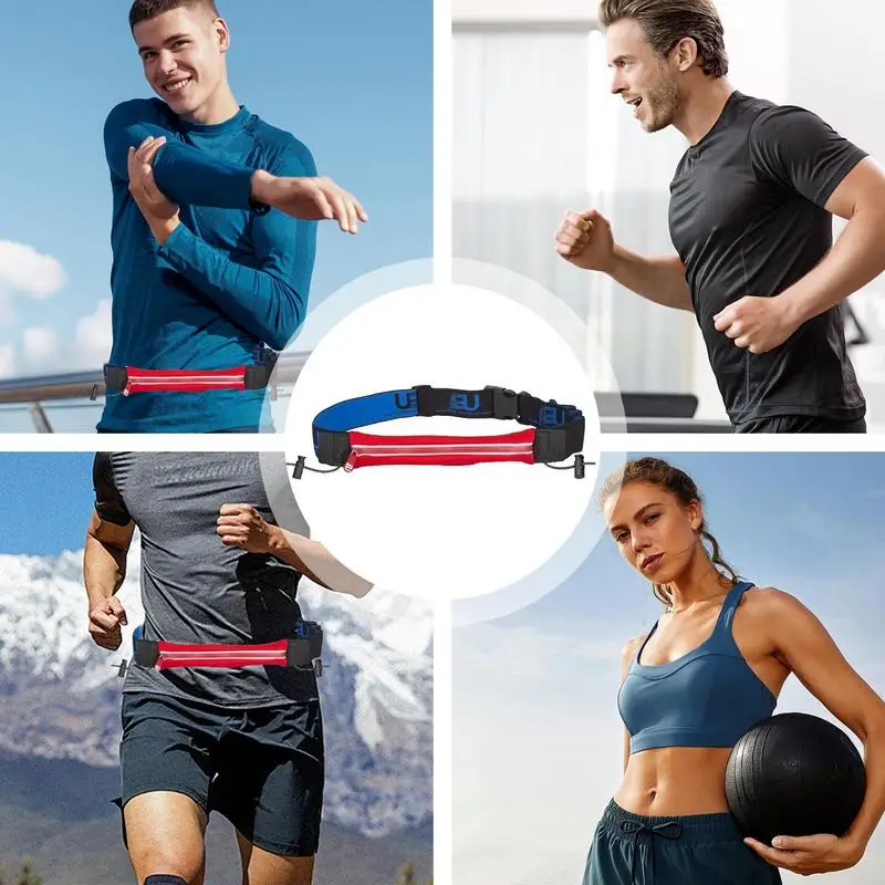 Running Waist Bag Waterproof Waist Bib Belt Bag For Running Outdoor Runners Pouch Energy Gel Loops Design Bib Holder For Men For