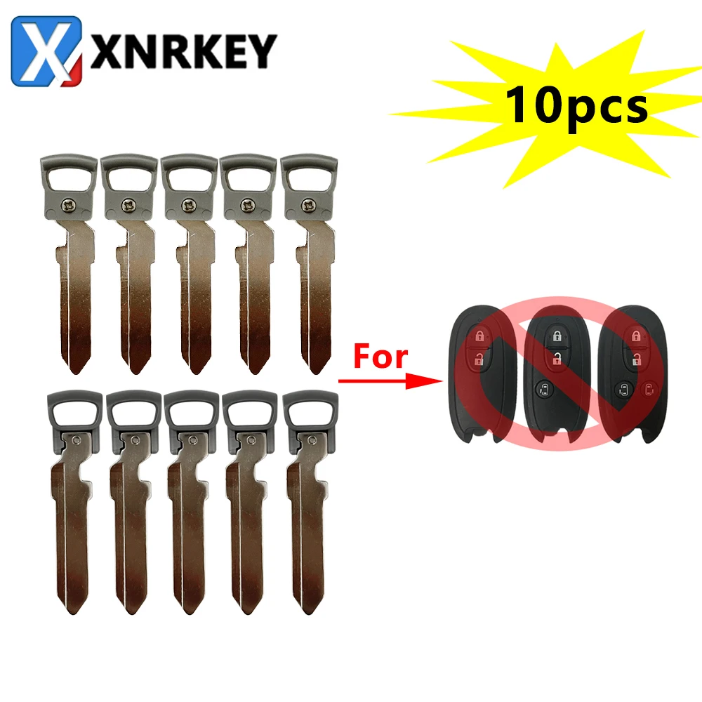 

XNRKEY 10 Pcs Emergency Key Keyless Entry Uncut Blade for Suzuki E Alto Hasla 1 - Lapin Wagon R Remote Car Key