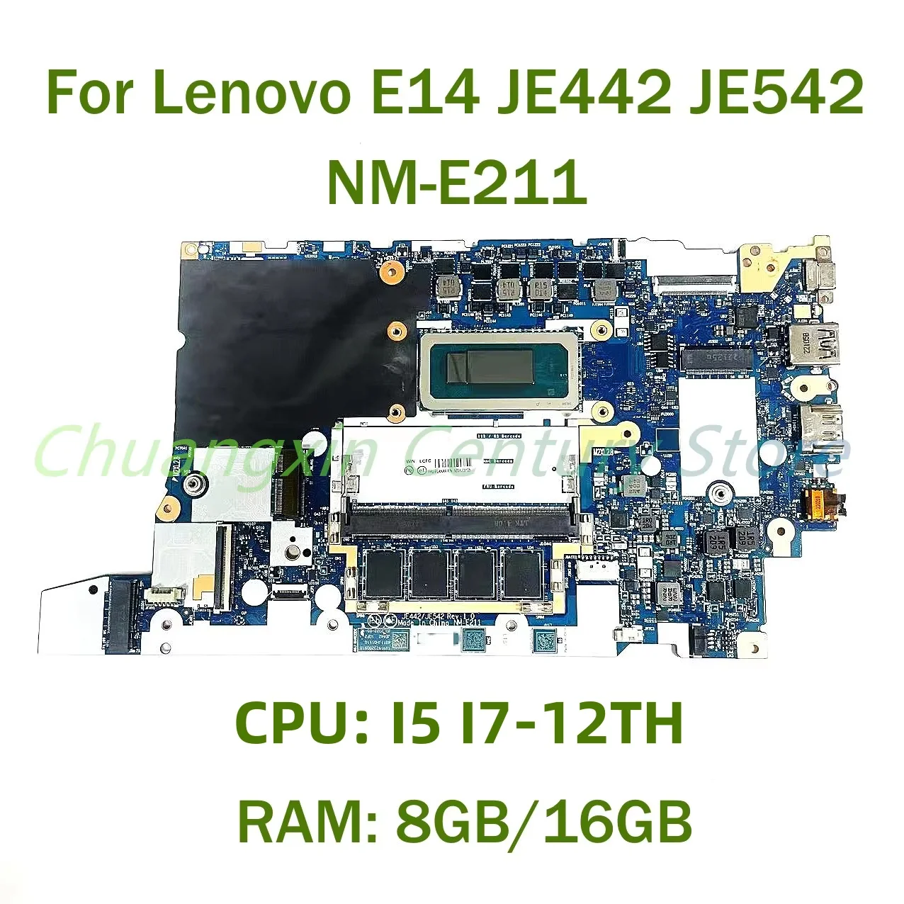 

For Lenovo E14 JE442/JE542 laptop motherboard NM-E211 with I5 I7-12TH CPU RAM: 8GB 16GB 100% Tested Fully Work