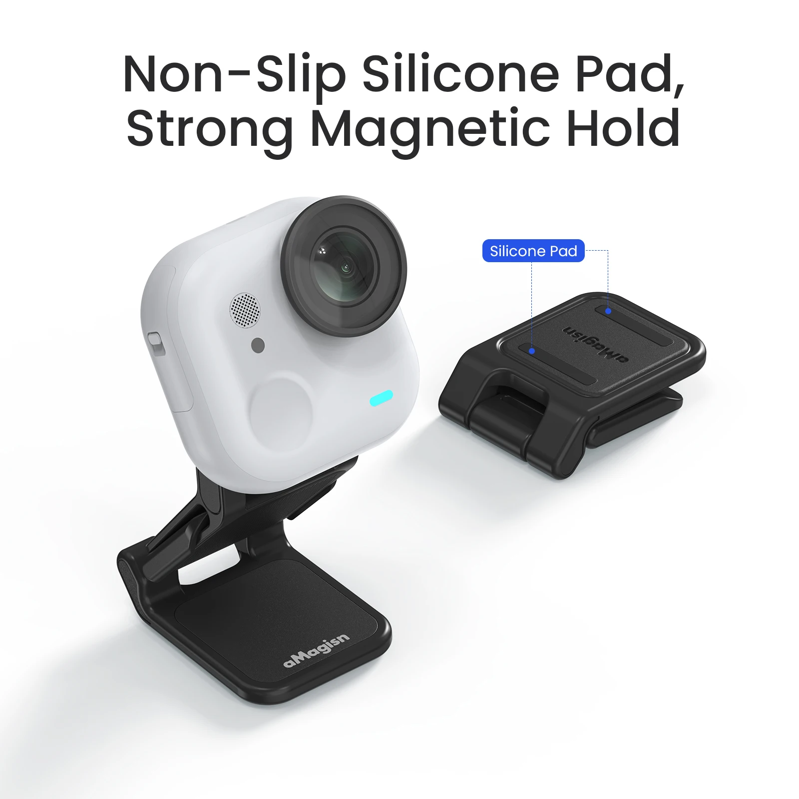 aMagisn GO Ultra Magnetic Easy Clip Mount Strong Magnet Bracket with Adjustable Angle for Vlogging Cycling for Insta360 GO Ultra