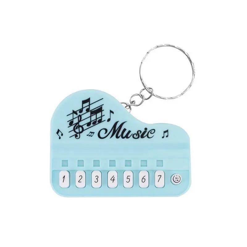 Mini Portable Piano Keychain With Playable Buttons Cute Music Pattern Ideal Backpack Decor Birthday Gifts For Kids Music Lovers