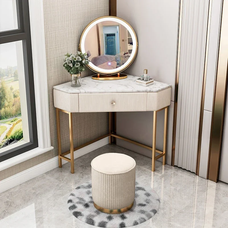 Triangle dresser corner bedroom corner modern minimalist corner makeup table small apartment