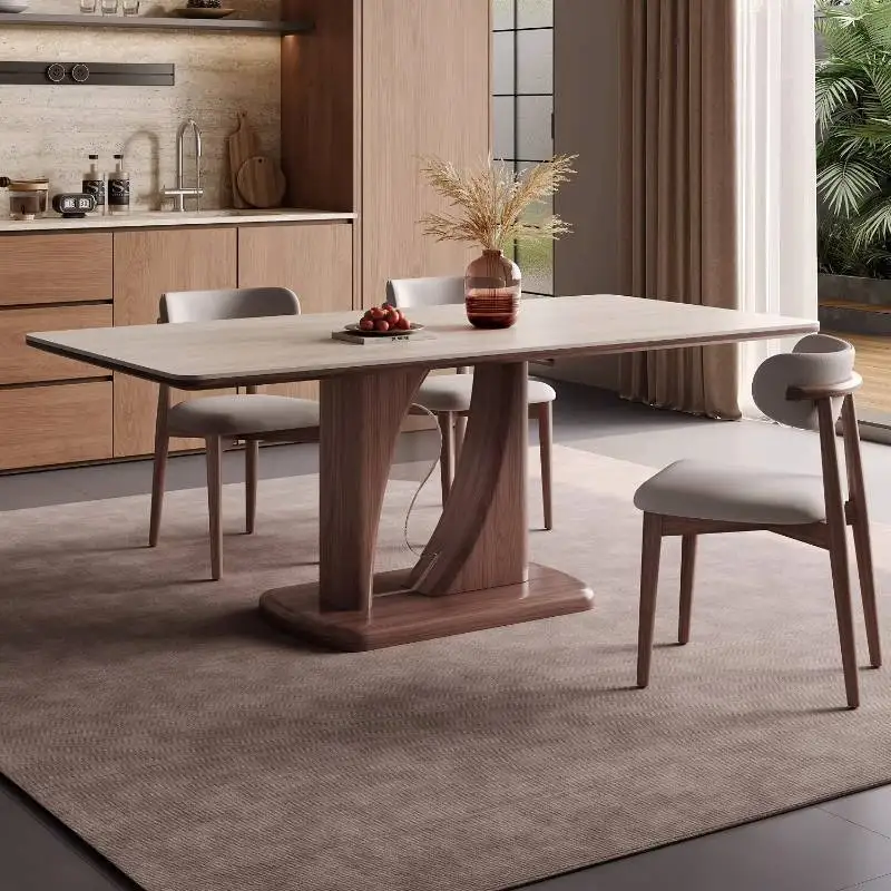 Stylish Restaurant Dining Table Kitchen Nordic Modern Wood Dining Table Luxury Conference Mesas De Jantar Furniture Home