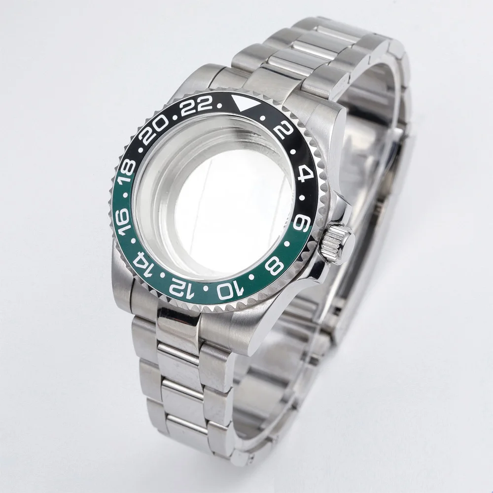 200M Tauchergehäuse 40mm Passend für NH35 NH36 NH34 GMT Uhrengehäuse Jubilee-Armband Saphirglas Schiebeverschluss – Detail 9