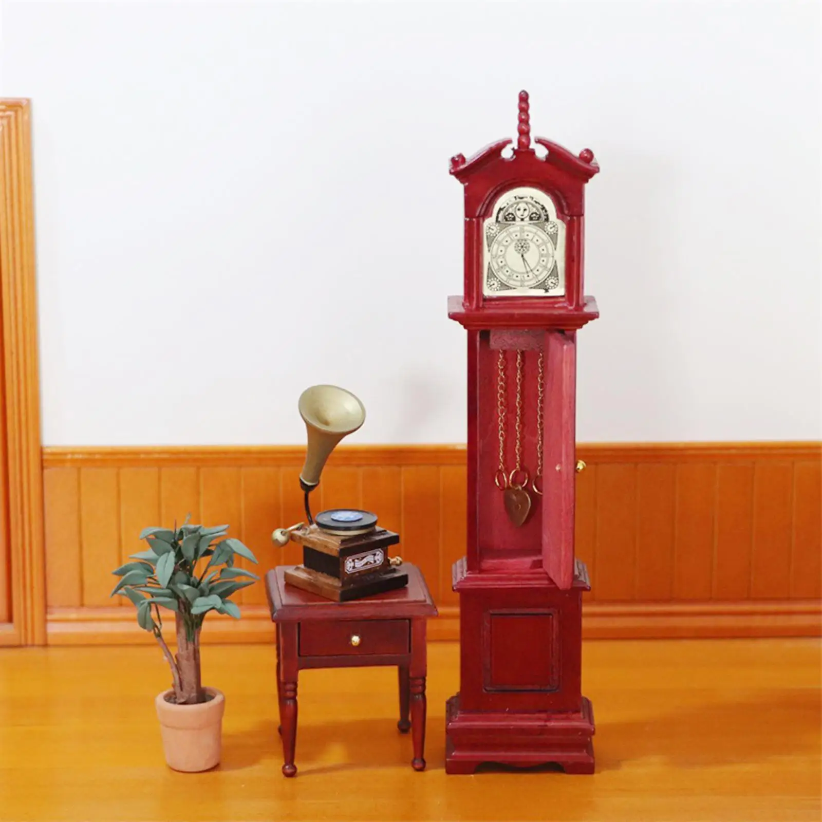 Mobili Dollhouse 1/12 Bilancia In Miniatura Orologio A Pendolo Giocattoli per le Bambole Decorazione Della Stanza di Legno