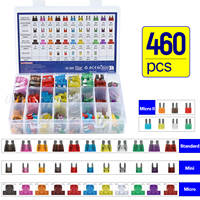 460Pcs Assortment Auto Fuses Puller Set 15A 20A 25A 30A 40A Types Car Standard Box Micro 2 Blade Assorted Kit 2A 3A 5A 7.5A 10A