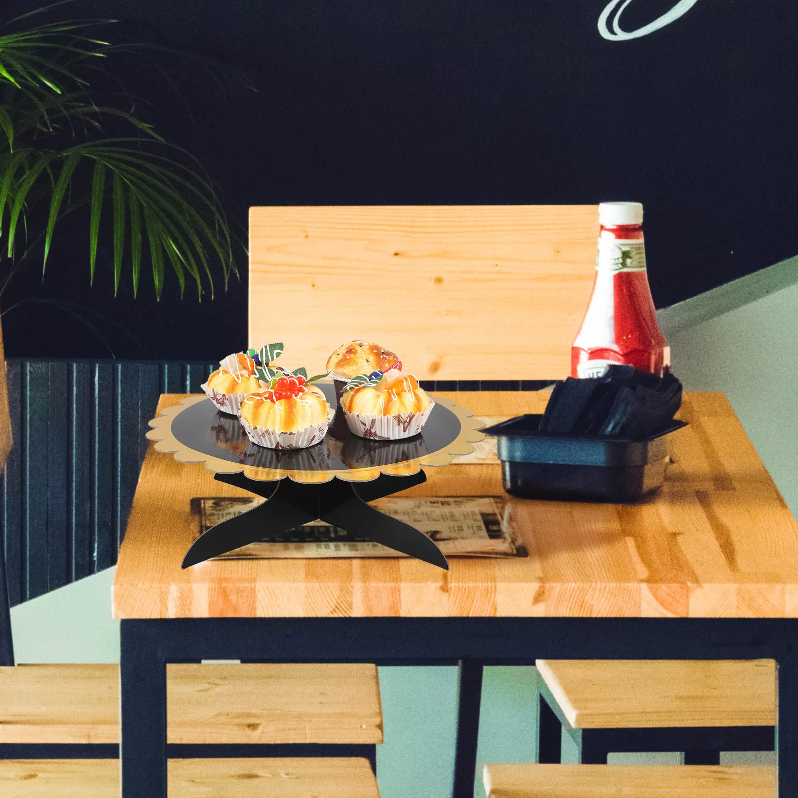 

Round Disposable Cake Stand Lightweight and Stable for Birthday Christmas Thanksgiving Cake Stand Wedding Party Supplies