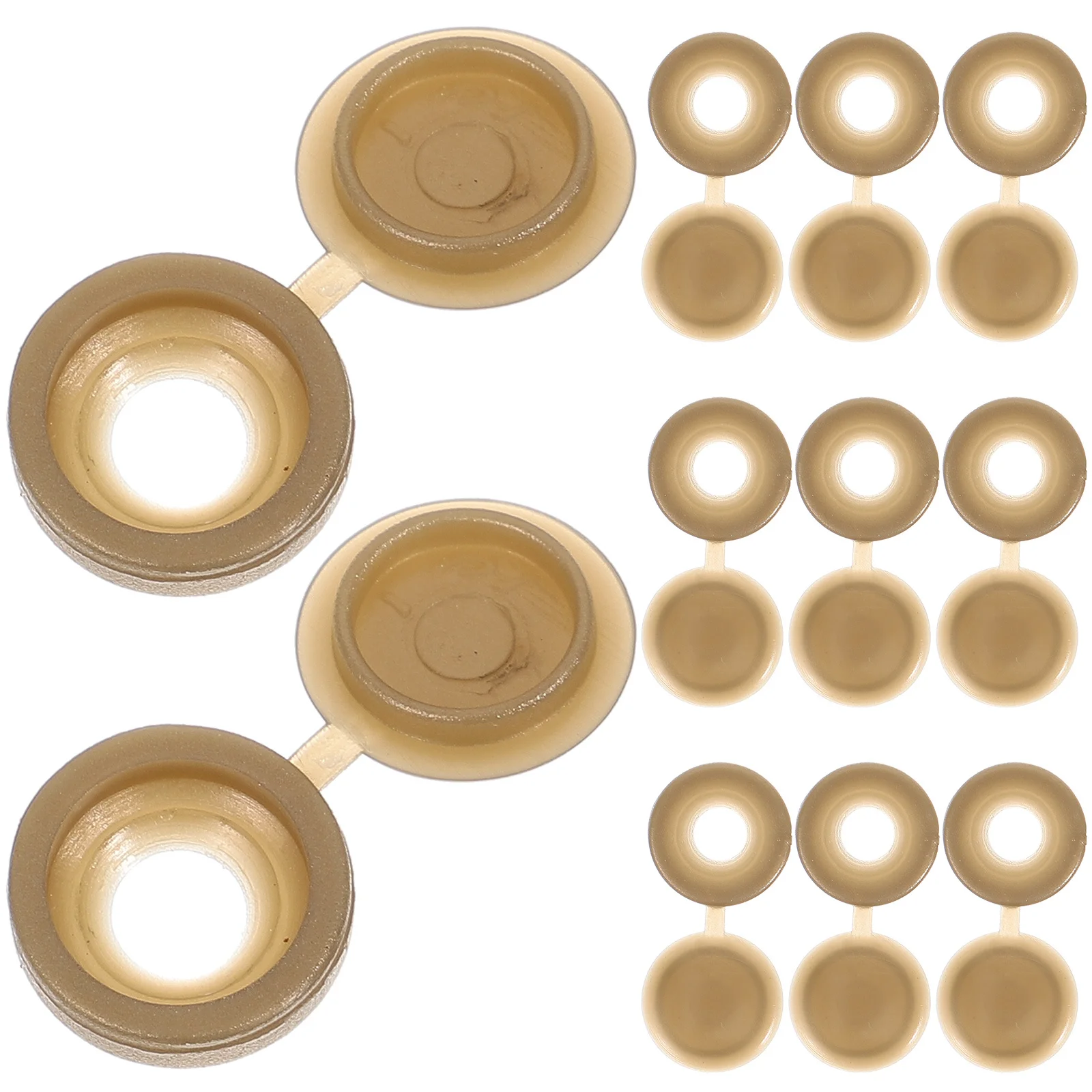 

100pc Screw Caps Plastic Hinged Screw Covers For Furniture Wall Outlet Protection Dust Plug Washers Tops Shutters Office Home