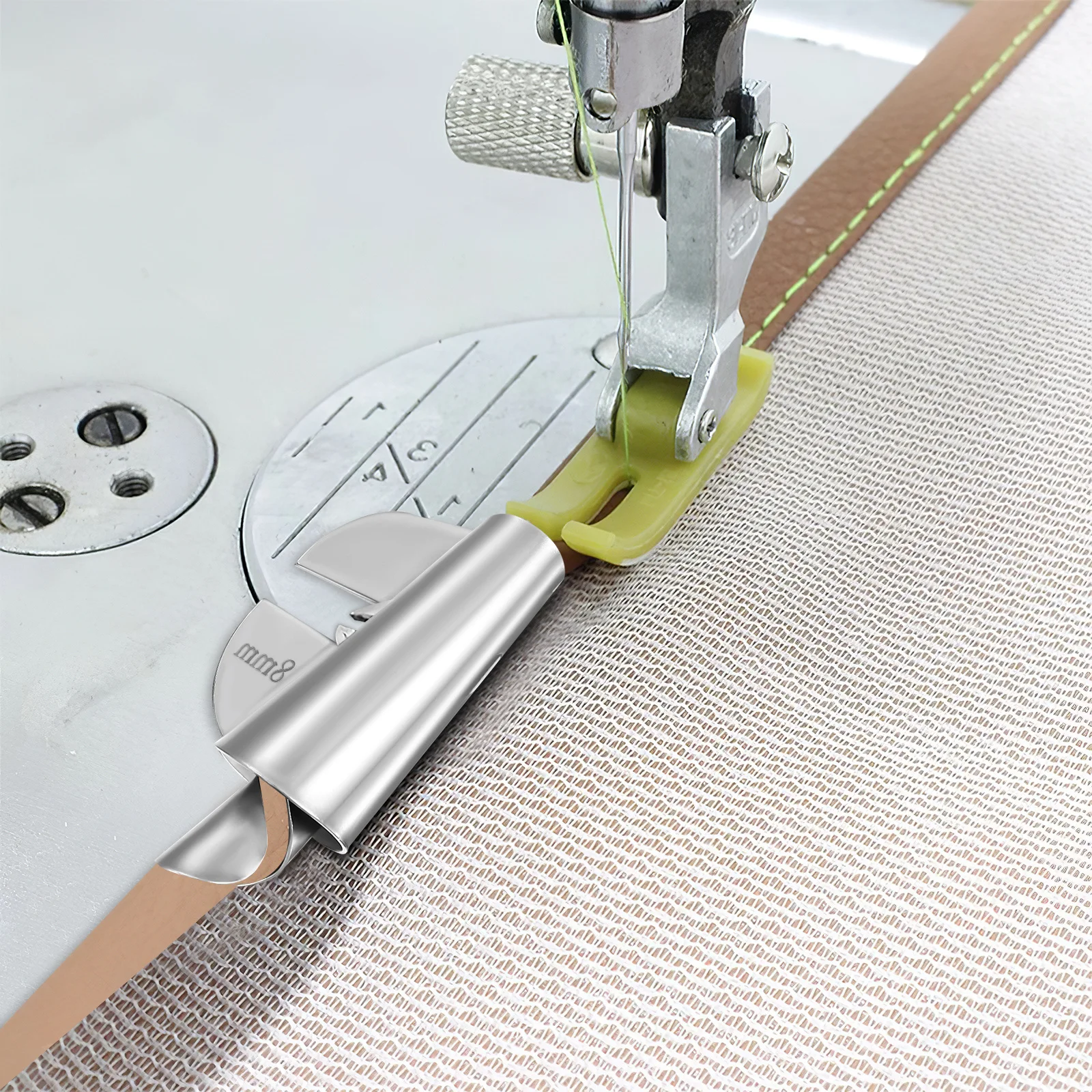 6Pcs Universal Rollsaum Nähfüße Stahl Nähmaschine Säumer Fuß Set Spirale Form für Naht Guide Binder zubehör