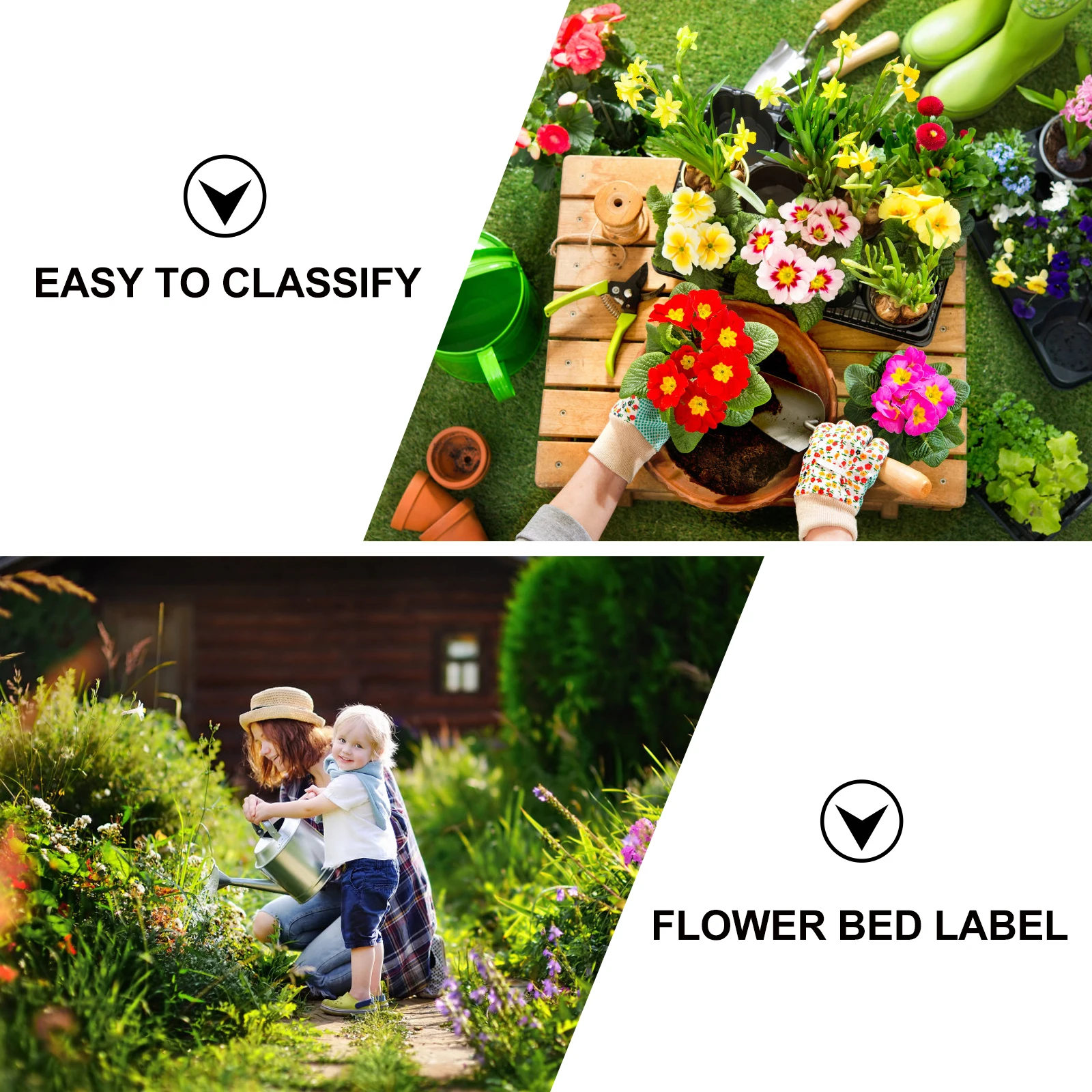 

100 Pcs T-shaped Tags Label Plant Water Can Tabs Labels Garden Markers Insert into The Ground
