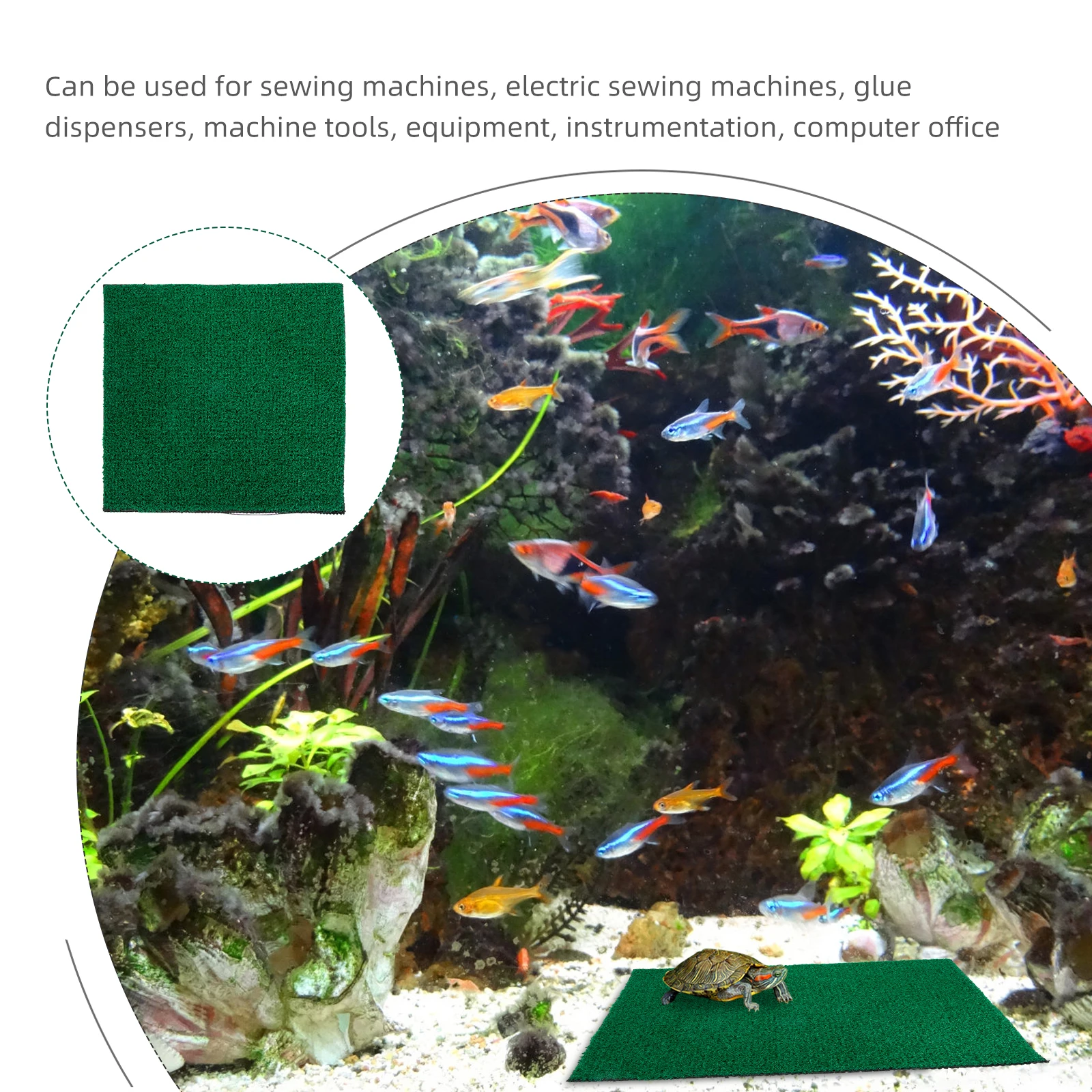 

Artificial Turf Mat 30X30cm Simulation Grass for Fish Tank Turtle Basking Flowerpot DIY Aquarium Landscaping Home Decor