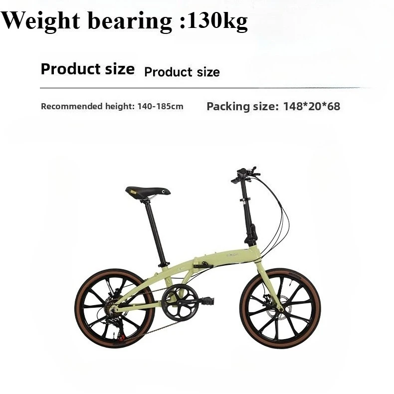 

20 Inch All-in-one Wheel Ultra-light Portable Alloy 7 Variable Speed Retro City Folding Bicycle Cycling Bike