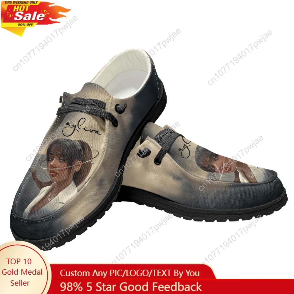 

Ayliva Schwarzes Herz Wunder повседневная обувь мужские женские туфли на плоской подошве дышащая уличная легкая обувь пара обуви на заказ