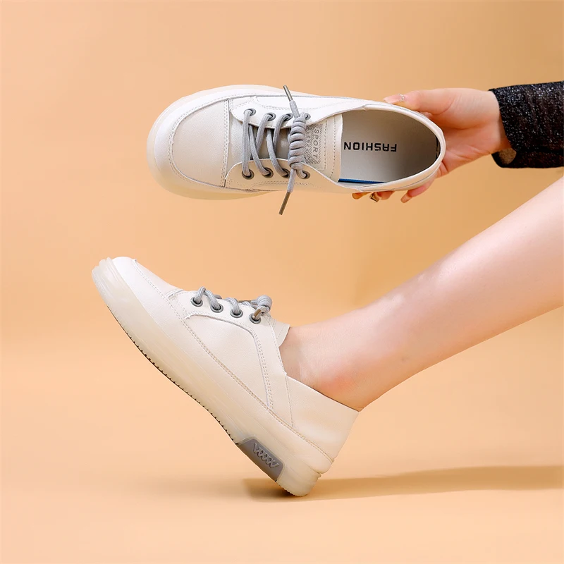 Small White Shoes Large Size Women Tennis Female Soft All-Match Flats Casual Sneaker Big Size Grandma Breathable Comfortable New