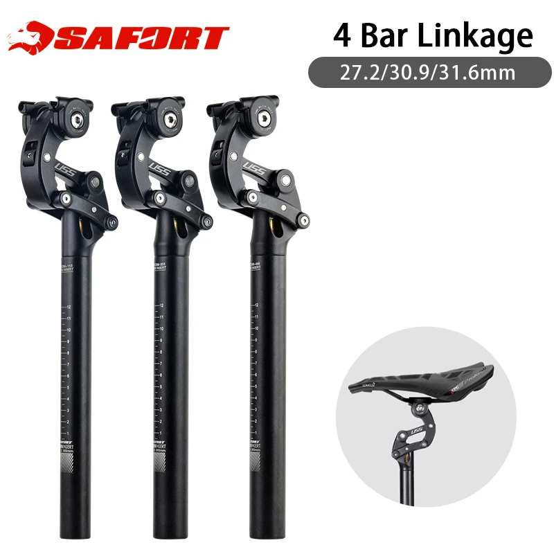 

27.2/30.9/31.6 355mm 4 Bar Linkage MTB XC off-road Bike Shockstop Suspension Seatpost Four-link Shock Absorber Seat Tube