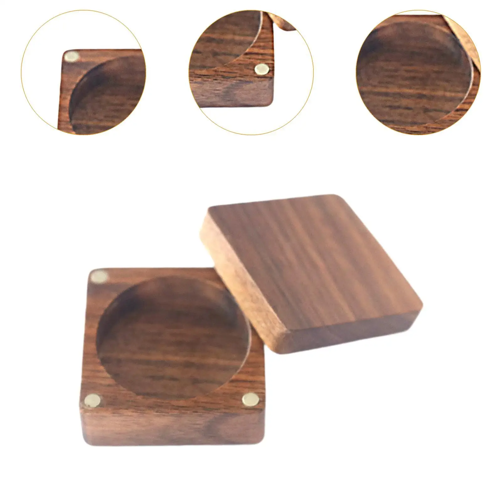 تحدي عملة صندوق عرض الغبار المحمولة خشبية صندوق هدايا عالمي حامل تذكارية عملة صندوق تخزين جمع #5