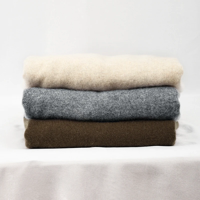 100% الصوف المرأة الخريف الشتاء سترة بلون طويلة الأكمام قناع السترة مرونة لينة عادية مريحة سيدة البلوزات #6