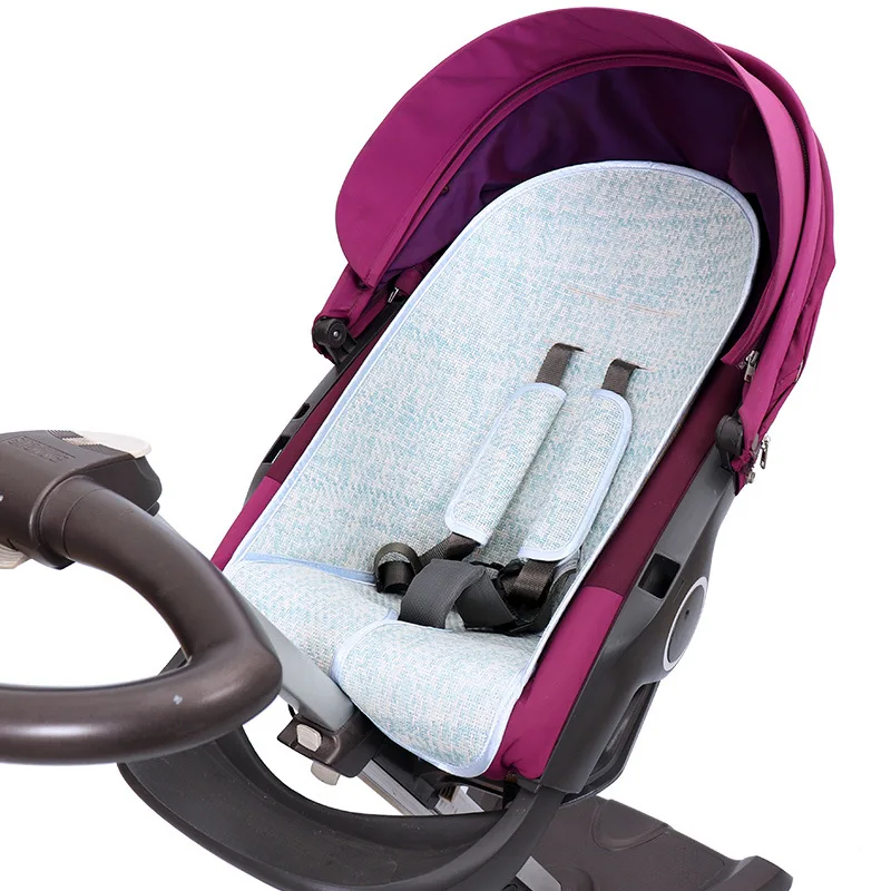 وسادة صيفية من الحرير الجليدي للأطفال طراز Stokke scoot Xploryv4 trail z cruiser si v5/v6 Douxbe douxbe mat v5v6