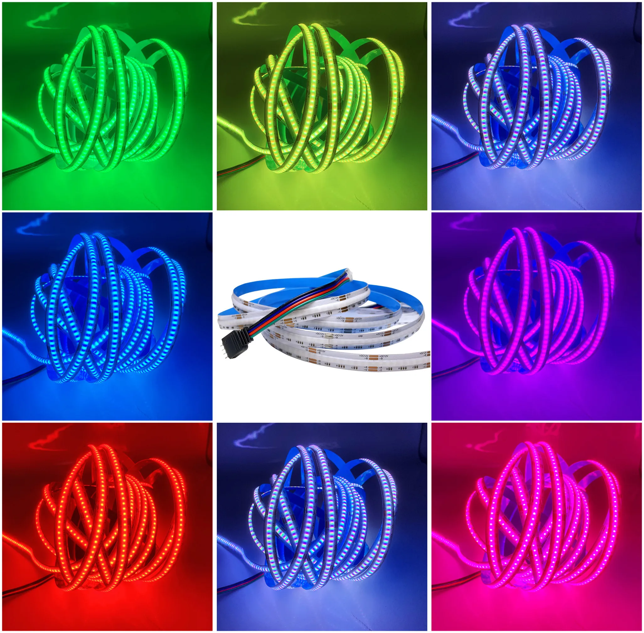 5M COB RGB LED Strip Light 810 840LEDs DC 24V 12V Flexible Ribbon Tape TV Backlight Gamer Lamp Belt Decoration For Room KTV Bar