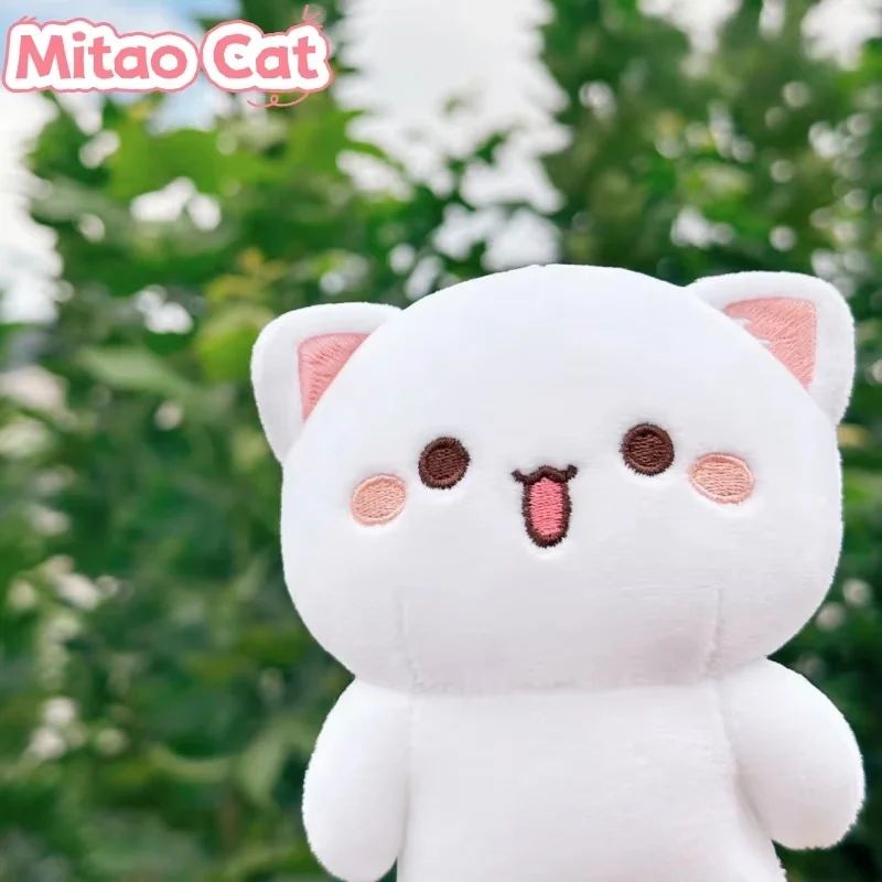 لطيف ميتاو القط و Huihui أفخم الدمى المفاتيح ، Kawaii ميتاو القط مفتاح سلسلة لحقائب الظهر ، 10 سنتيمتر دمية صغيرة قلادة زوجين الهدايا