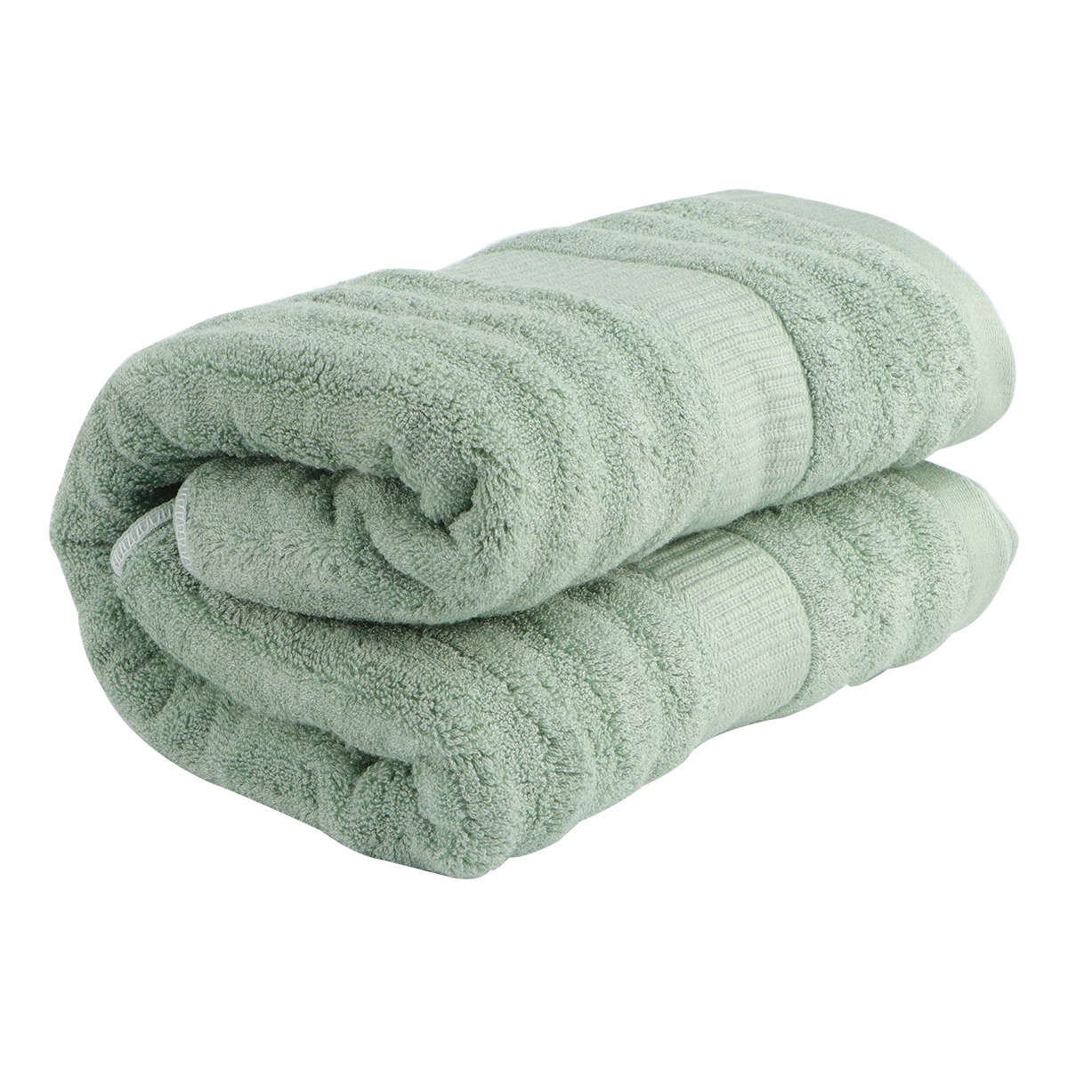

Bath Towel Bamboo Fiber Water Absorbent Towels Wave Pattern Solid Color Green Quick Dry Large Size Bath Beach Spa Swimming