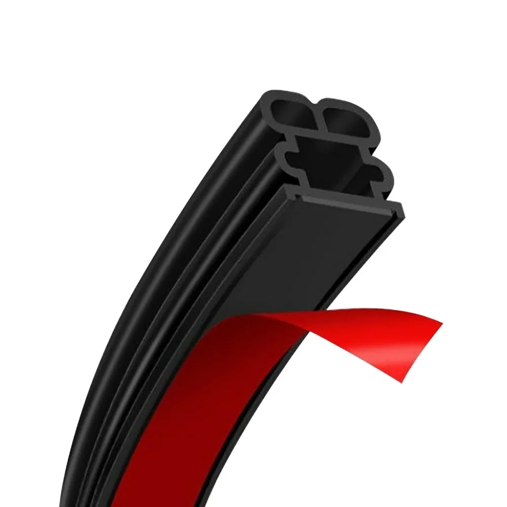 Durable 2-layer Car Weather Stripping Soundproofing 16M Hood Sealing Strip Rubber Heat Insulation Trunk Seal Automobiles
