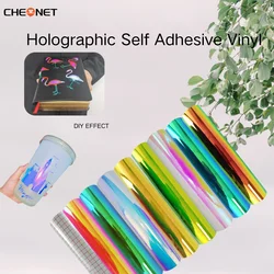 Holographic Rainbow Gradient Indoor Adhesive Vinyl Permane For Crafts Expressions  Decal Sign Sticker DIY