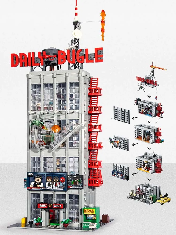 3772PCS  76178 Daily Bugle Building Blocks Bricks Birthday Christmas Girls Toys Compatible With