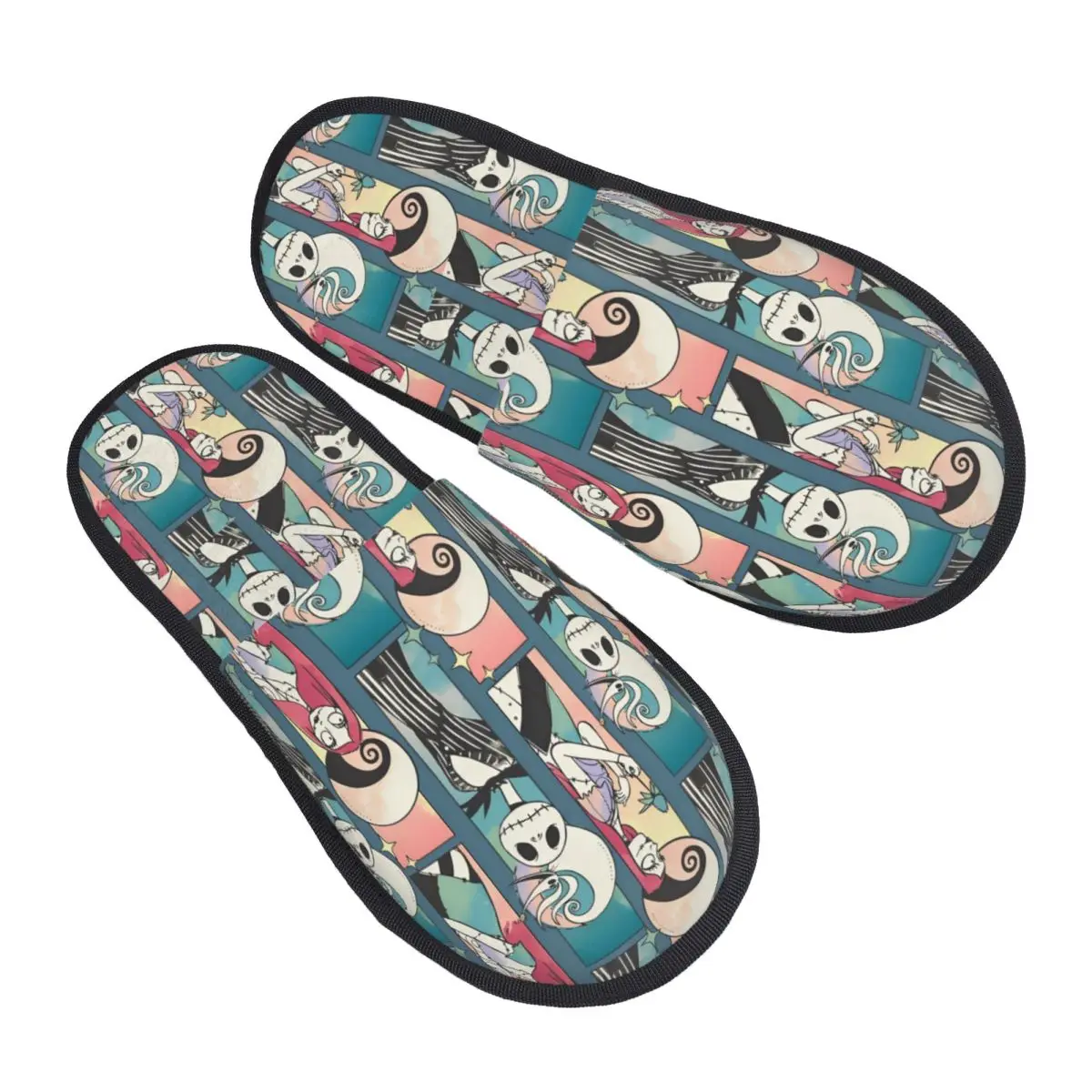 

Женские домашние тапочки Джека Скеллингтона с индивидуальным принтом, уютные теплые пушистые тапочки из пены с эффектом памяти, домашняя уличная обувь