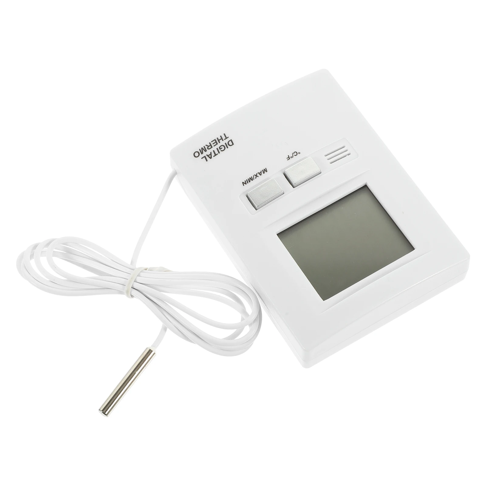 

Dual Channel Digital Thermometer Wall Mounted Temperature Display Device Table Thermograph White Portable Home