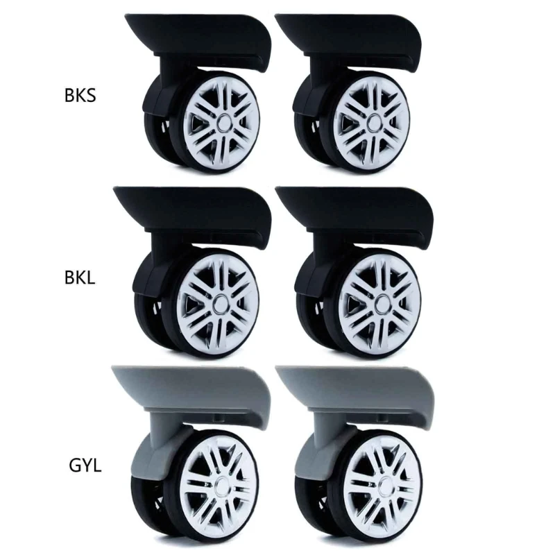 A65 Trolley Luggage Wheels Luggage Swivel Left and Right Wheels DIY Suitcase Replacement Parts for Most Suitcases
