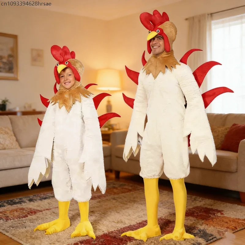 

Одинаковые костюмы петуха для родителей и женщин, семейный костюм на тему животных, карнавальный интерактивный костюм для вечеринки, нарядное платье, наряды
