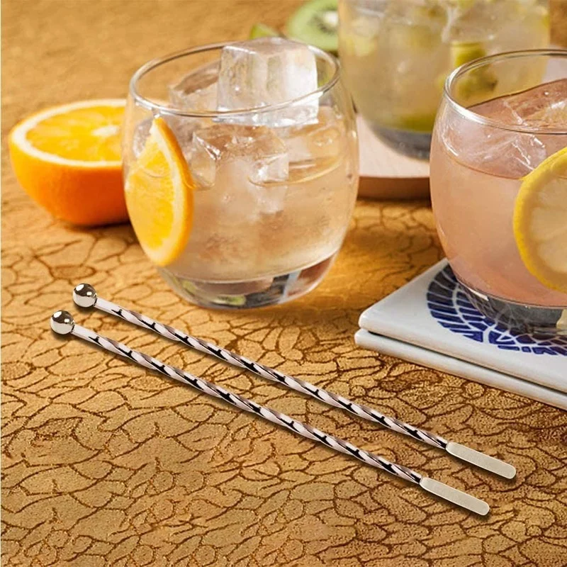 Stainless Steel Stirrers 7.5 Inch Stir Sticks with Small Rectangular Paddles for Stirring Coffee Beverages Swizzle Stick