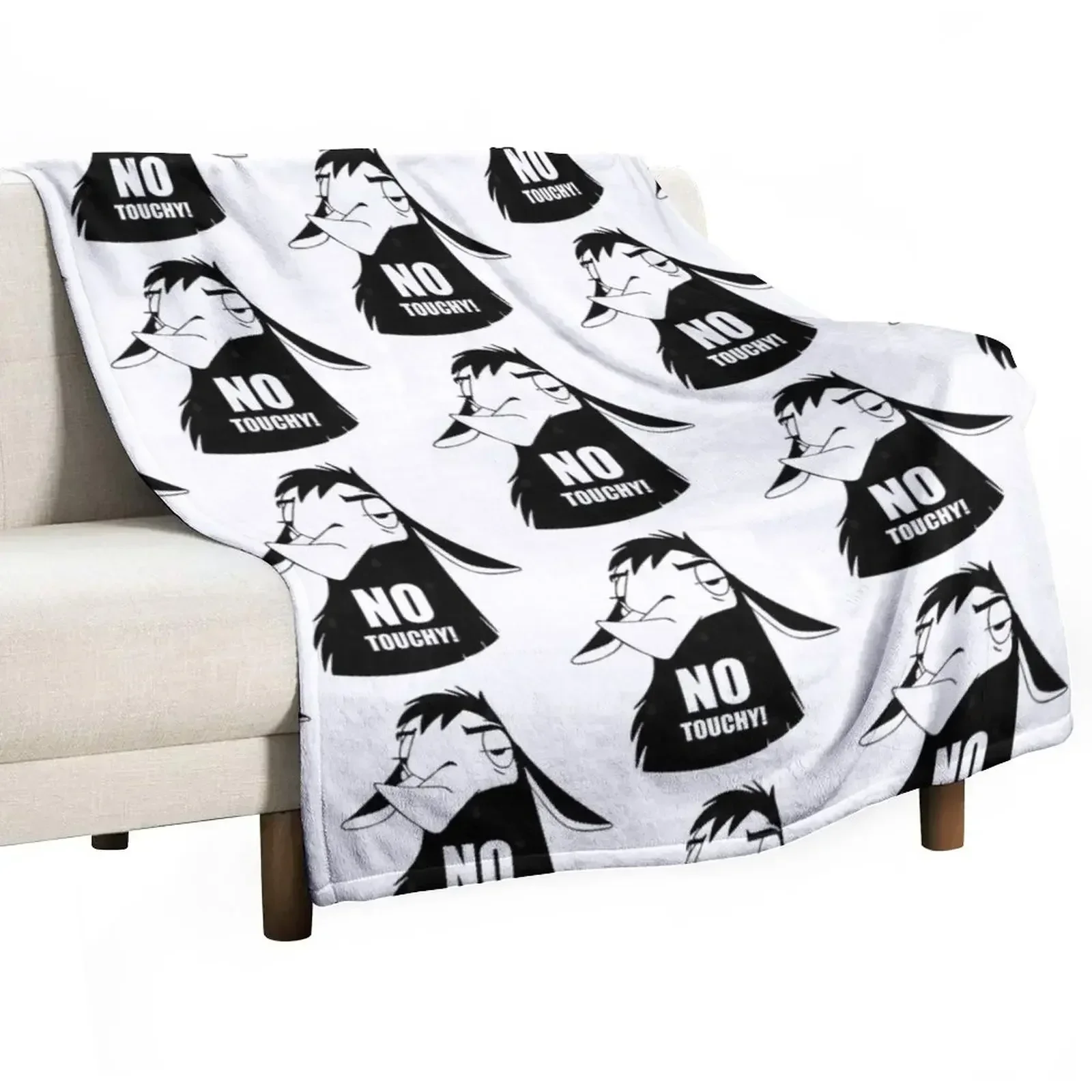 NO TOUCHY! Throw Blanket funny gift For Sofa Thin Decorative Beds Bed Fashionable Blankets